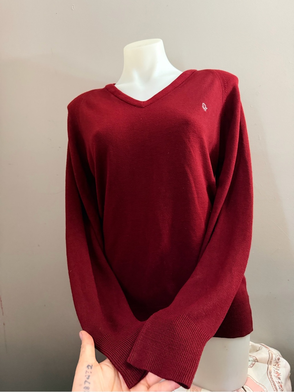 Vintage christian Dior monsier deep red sweater